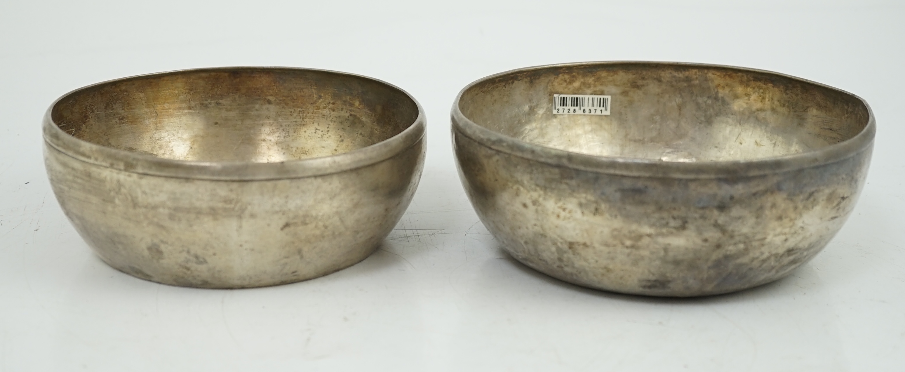 Two silver bowls, Roman or Gandhara, c. late 1st century BC - early 1st century A.D